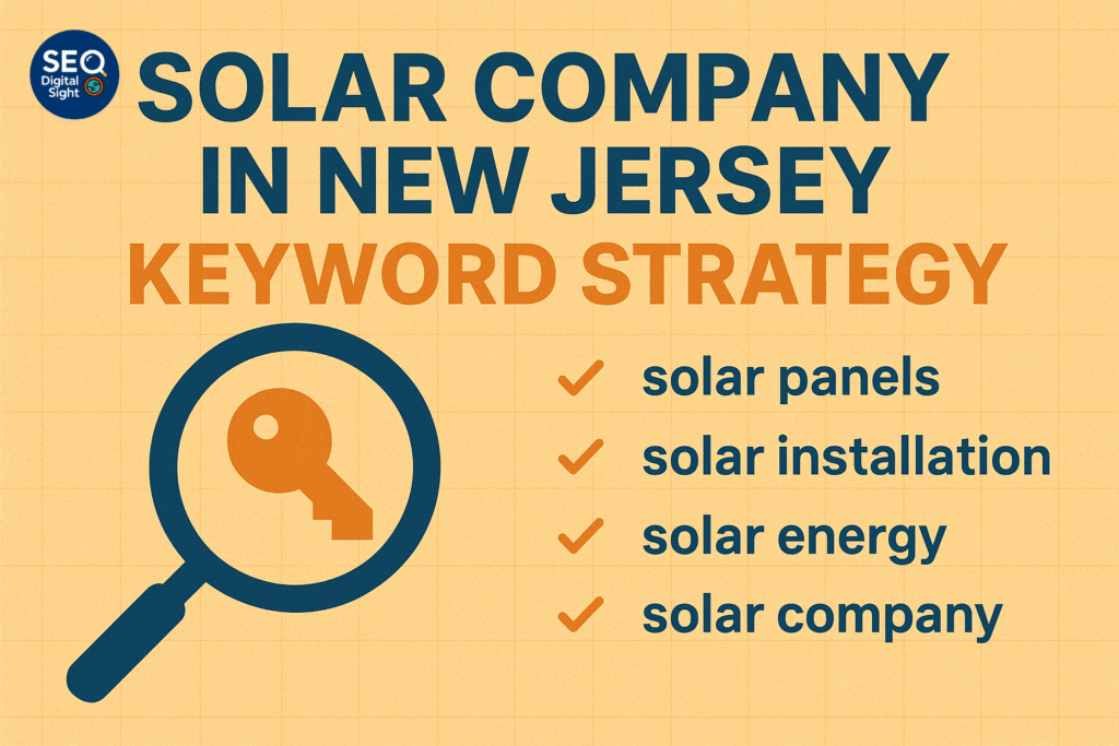 solar company in new jersey keyword strategy