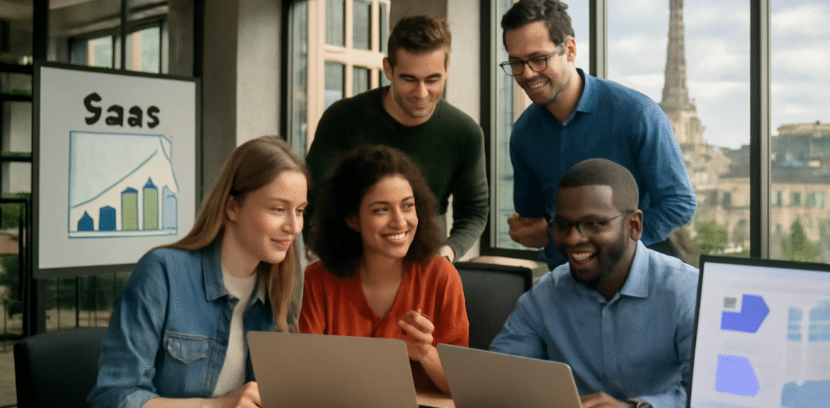 Paris tech district or SaaS startup workspace