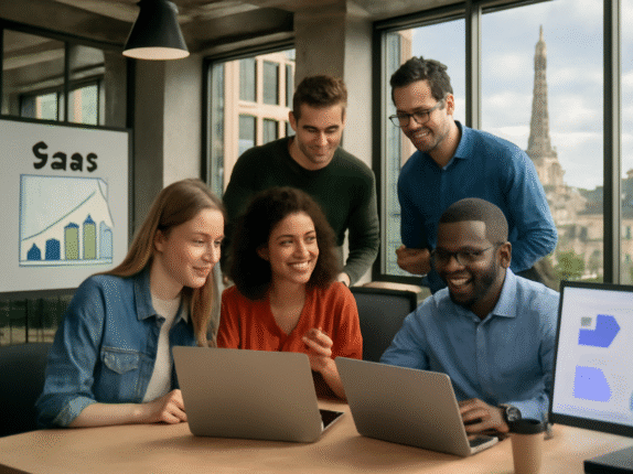 Paris tech district or SaaS startup workspace