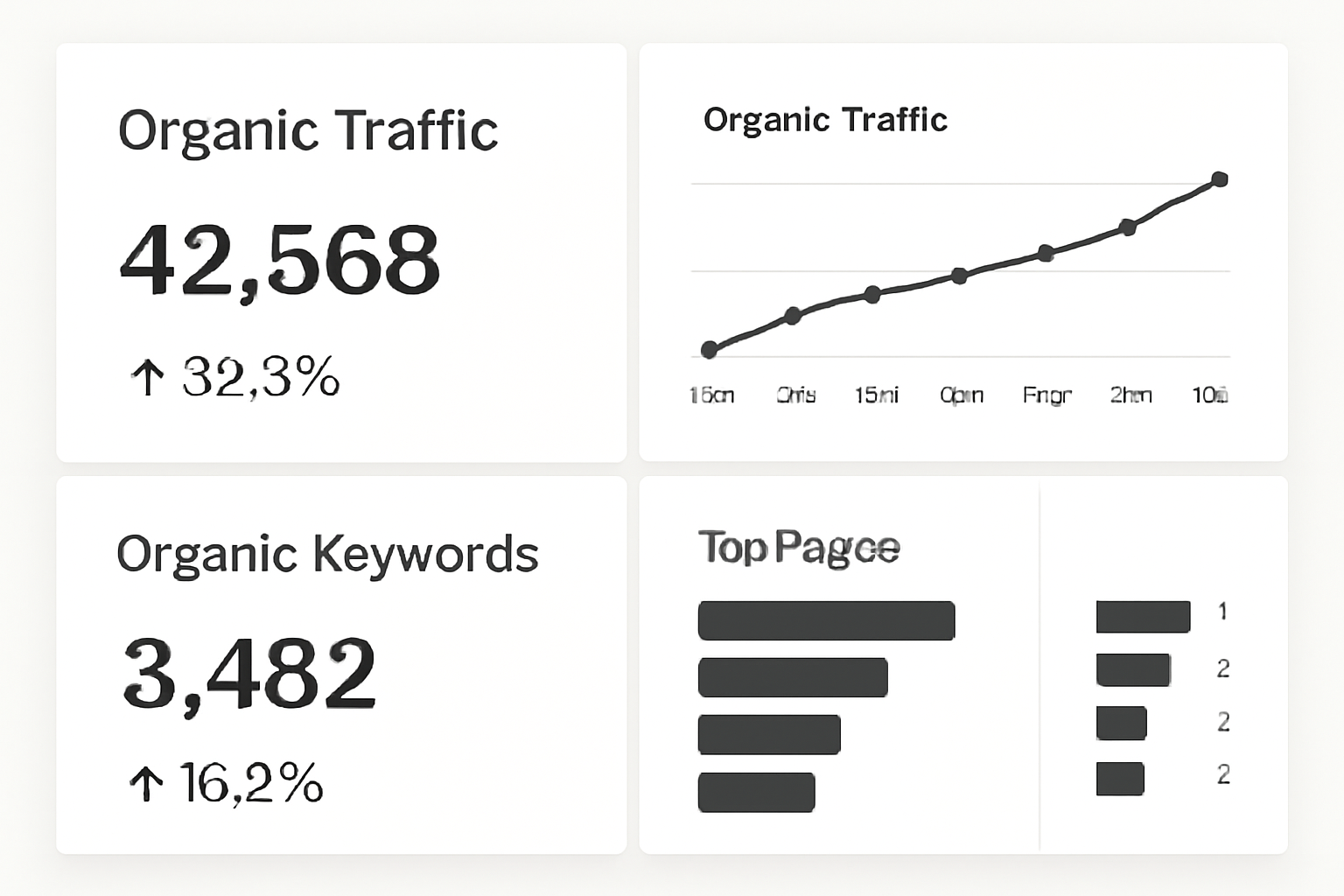 SEO analytics dashboard