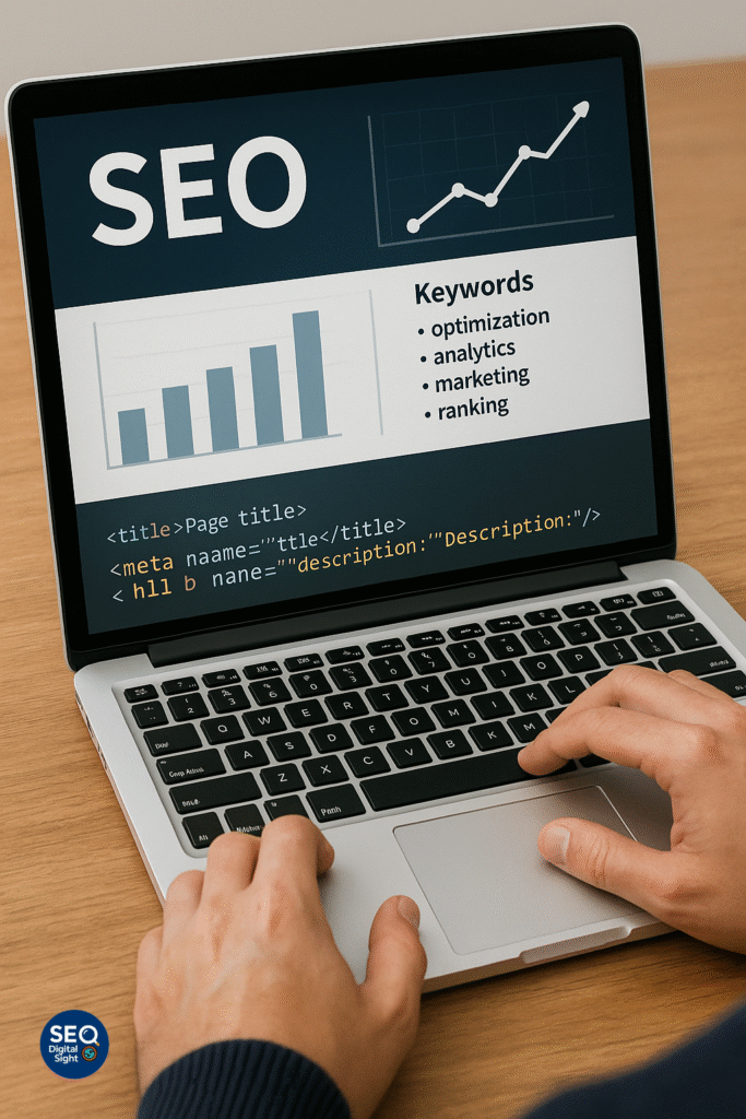 SEO expert improving on-page optimization for New Jersey business website to boost organic rankings