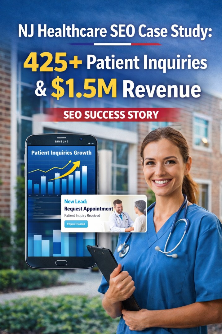 NJ Healthcare SEO Case Study 425+ Patient Inquiries & $1.5M Revenue