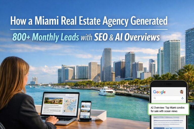 How a Miami Real Estate Agency Generated 800+ Monthly Leads with SEO & AI Overviews