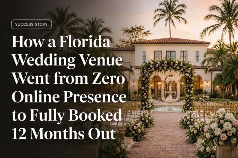 How a Florida Wedding Venue Went from Zero Online Presence to Fully Booked 12 Months Out