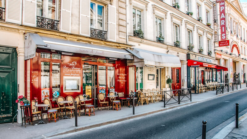 Paris cafe street